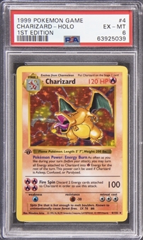 1999 Pokemon 1st Edition Holographic Charizard - PSA EX-MT 6